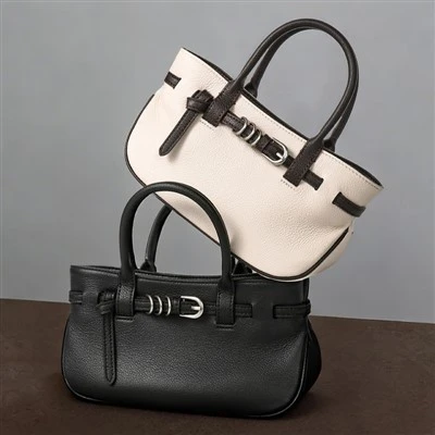 Bolsa balde de couro genuíno com alça